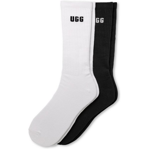 UGG Socken LEANDER LOGO CREW (2-Paar) Unisex, One Size 41-46 Strümpfe mit UGG-Markenlogo
