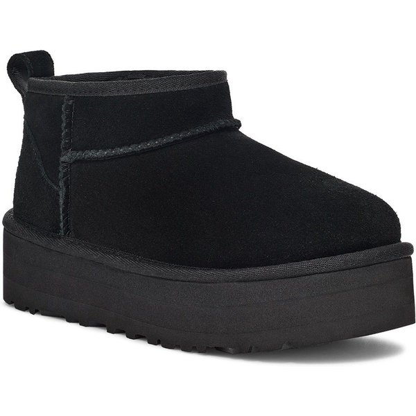 UGG UNISEX, KIDS' CLASSIC ULTRA MINI PLATFORM Schlupfboots, Plateaustiefel, Boots, Winterboots mit Logo-Aufnäher an der Ferse