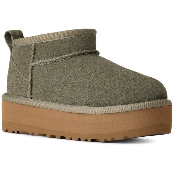 UGG UNISEX, KIDS' CLASSIC ULTRA MINI PLATFORM Schlupfboots, Plateaustiefel, Boots, Winterboots mit Logo-Aufnäher an der Ferse