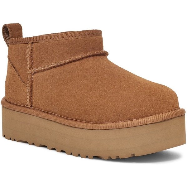 UGG UNISEX, KIDS' CLASSIC ULTRA MINI PLATFORM Schlupfboots, Plateaustiefel, Boots, Winterboots mit Logo-Aufnäher an der Ferse