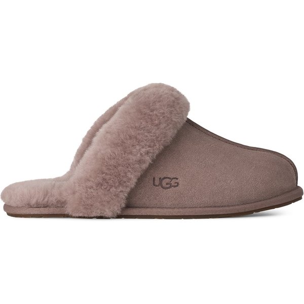 UGG W SCUFFETTE II Clog Hausschuh, Schlupfschuh mit Fellimitat-Kragen