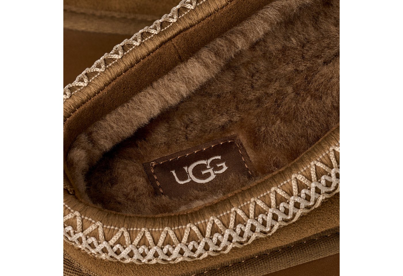 UGG W TAZZ II Slipper Pantoffel, Schlupfschuh, Mule mit Textilborde im Ethno-Look – Bild 2 von 5