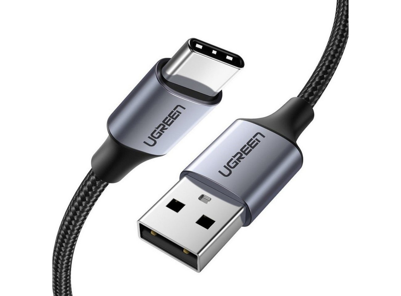 UGREEN Kabel USB-Kabel - USB Type C Quick Charge 3.0 3A grau Smartphone-Kabel, (200 cm) – Bild 2 von 5