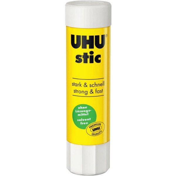 UHU Klebestift Klebestift stic, ohne Lösungsmittel, Stiftform mit 8,2 g UHU 60, (3-tlg)