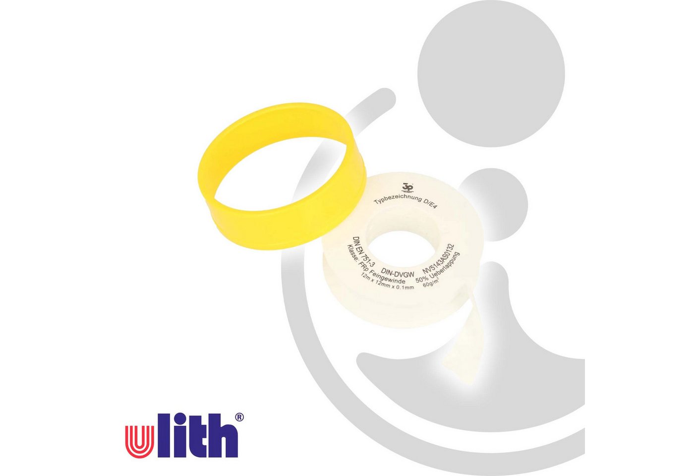 Ulith Gewindedichtband Gewindedichtband Teflonband FRp, 12 m für Heizung, Trinkwasser DVGW – Bild 2 von 3
