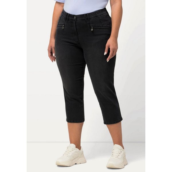 Ulla Popken 7/8-Hose 7/8-Jeans Mony Elastikbund Reißverschlusstaschen