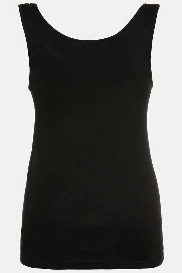 Ulla Popken Achselhemd Basic Top aus Baumwolle Unterhemd mit V-Ausschnitt Bestseller – Bild 4 von 5