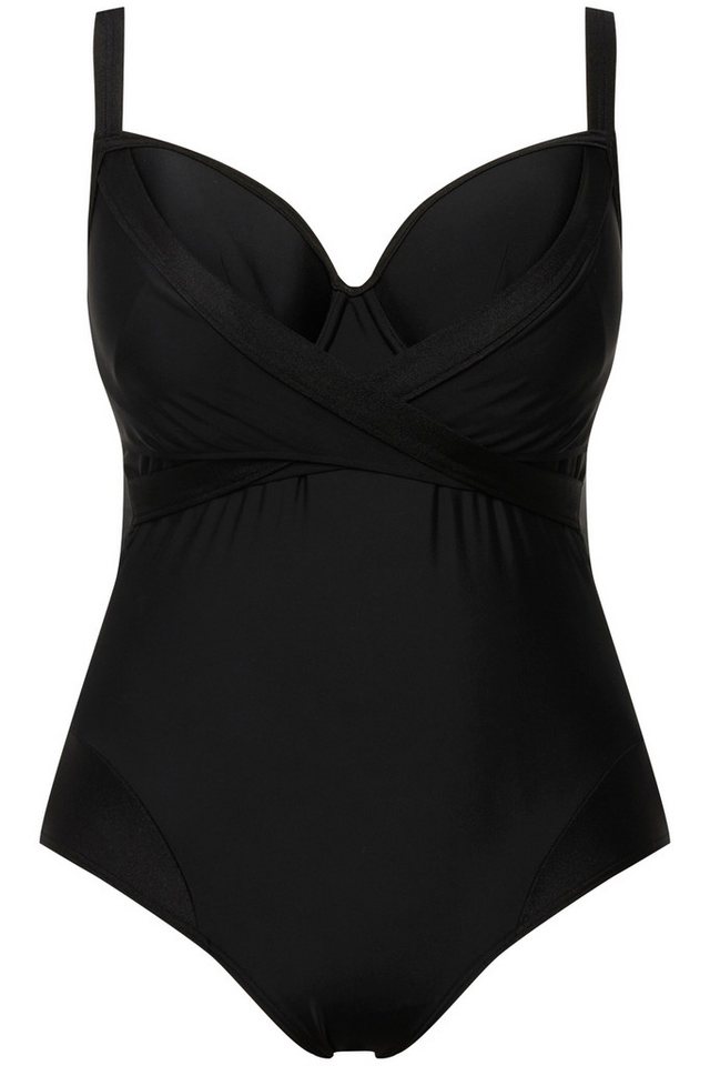 Ulla Popken Badeanzug Badeanzug drapiert Softcups Bügel – Bild 2 von 4