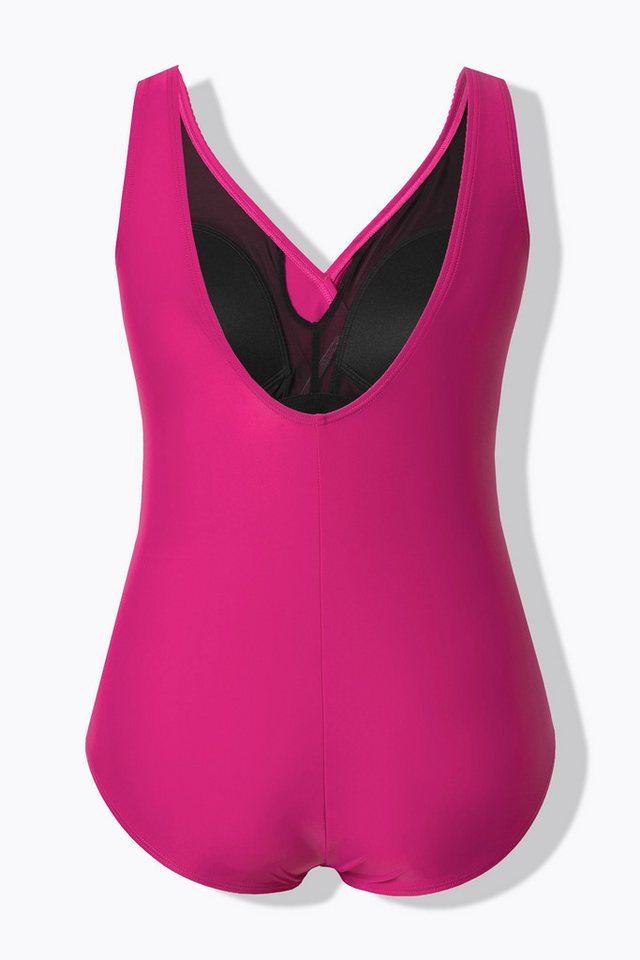 Ulla Popken Badeanzug Badeanzug Paspeln drapiert Softcups – Bild 4 von 4