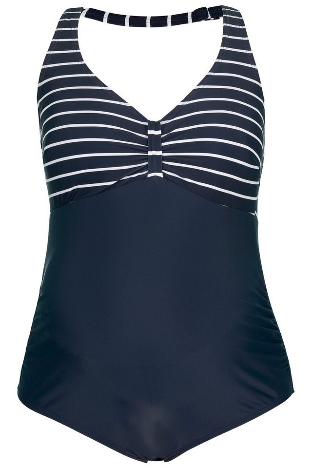 Ulla Popken Badeanzug Badeanzug Streifen Umstandsmode Softcups Schwangerschaft – Bild 2 von 4