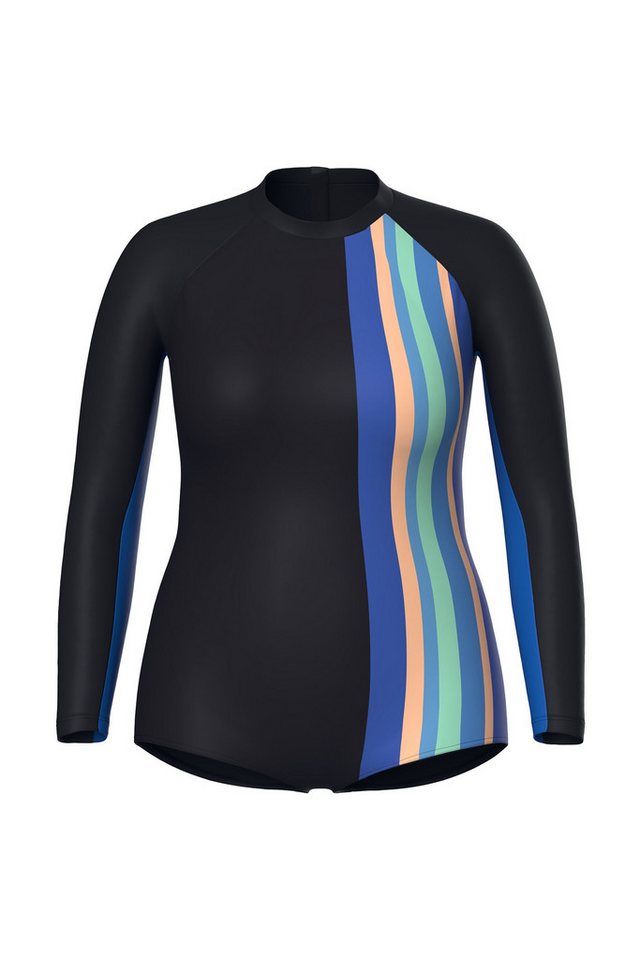 Ulla Popken Badeanzug Badeanzug Zipper Langarm recycelt – Bild 2 von 4