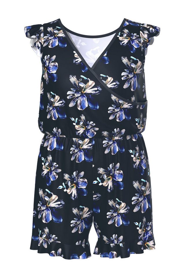 Ulla Popken Badekleid Badekleid Shorts Blüten Softcups recycelt – Bild 2 von 4