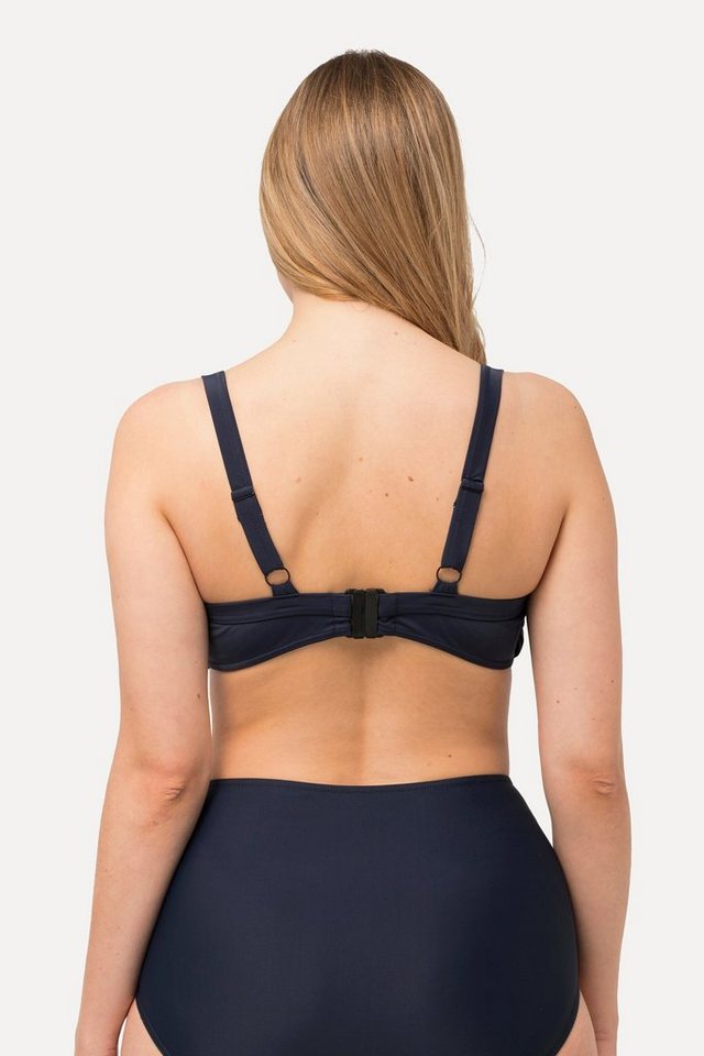 Ulla Popken Bustier-Bikini Bikini-Top Drapierung Softcups Träger verstellbar Bestseller – Bild 3 von 4