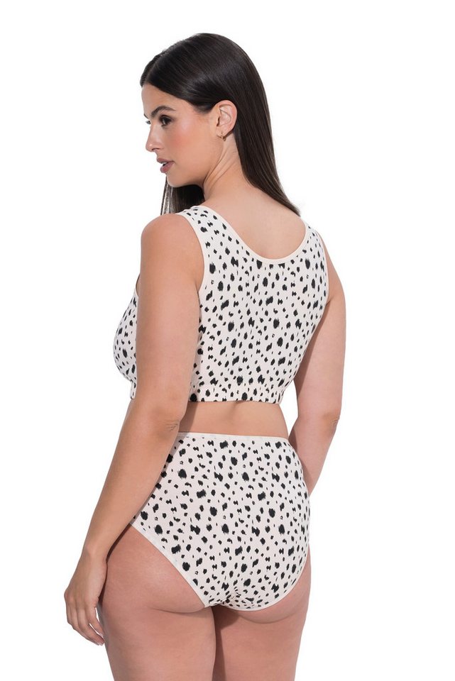 Ulla Popken Bustier Bustiers 2er-Pack Dalmatiner/einfarbig Rundhals – Bild 3 von 4