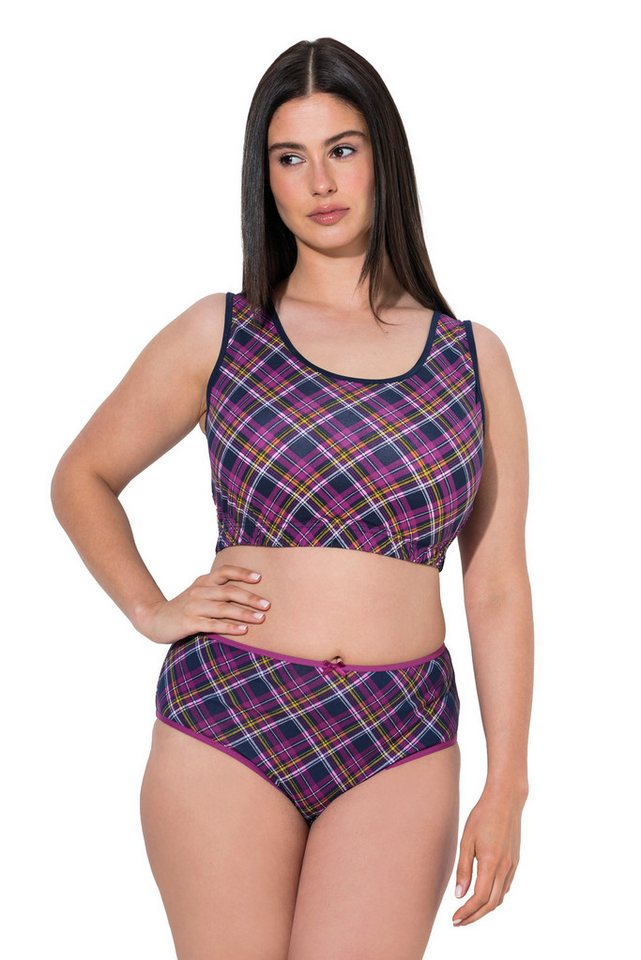 Ulla Popken Bustier Bustiers 2er-Pack einfarbig/kariert – Bild 2 von 4