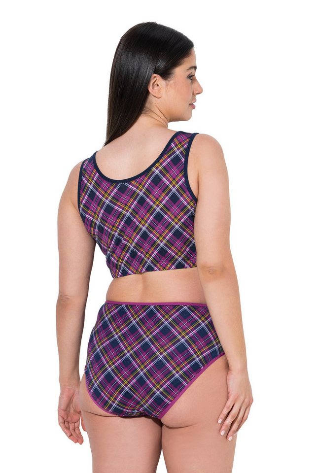 Ulla Popken Bustier Bustiers 2er-Pack einfarbig/kariert – Bild 3 von 4