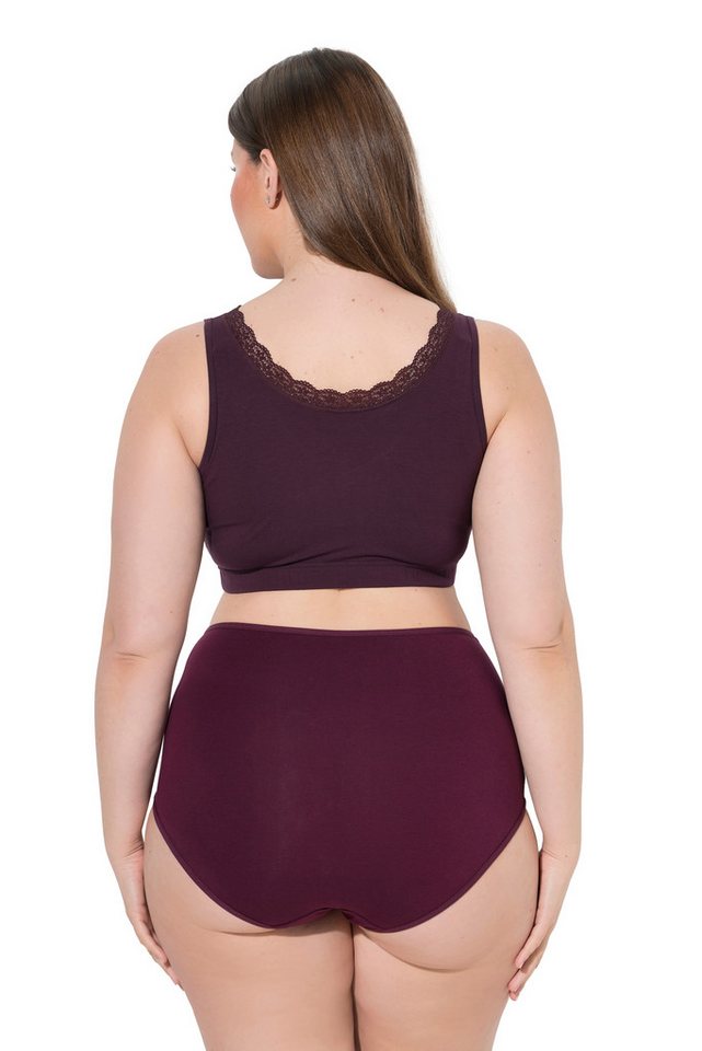 Ulla Popken Bustier Bustiers 2er-Pack Ringel/einfarbig Rundhals – Bild 3 von 4