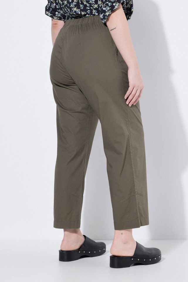 Ulla Popken Chinohose 7/8-Chinohose Ruby Elastikbund weites gerades Bein – Bild 3 von 4