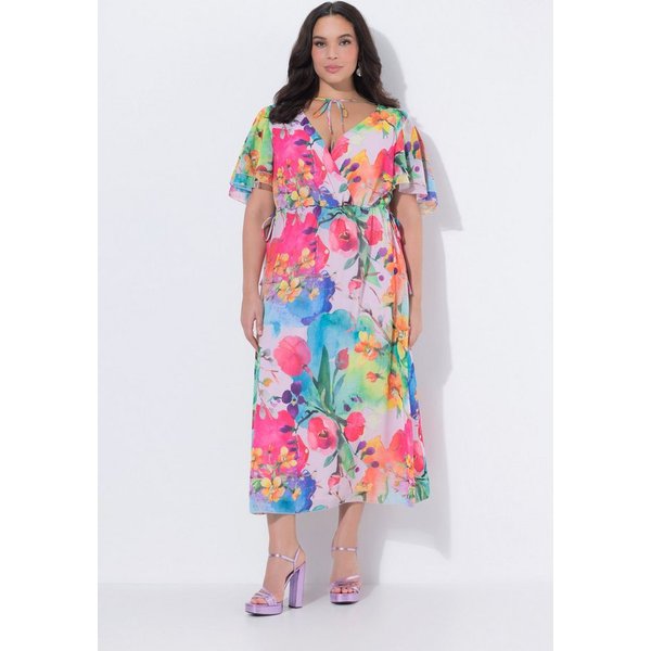 Ulla Popken Cocktailkleid Maxi-Chiffonkleid