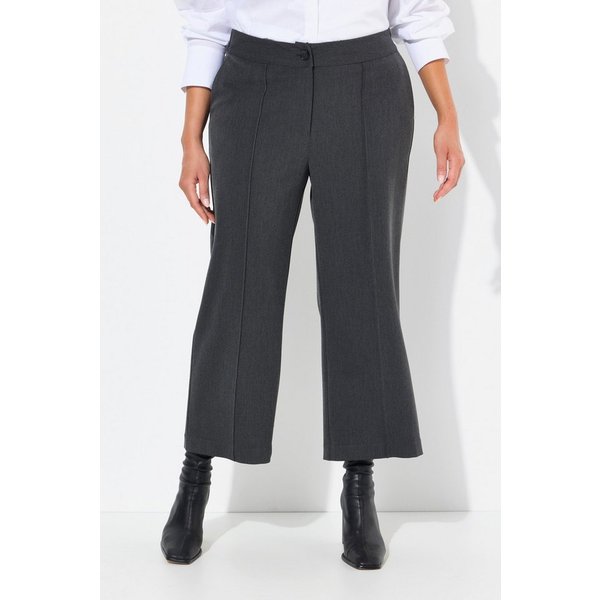 Ulla Popken Culotte Culotte weites Bein Elastikbund Viskose-Stretch