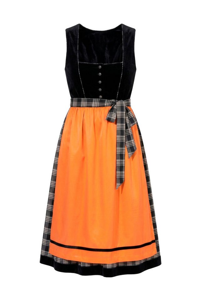 Ulla Popken Dirndl Samt-Dirndl Karomuster Carré-Ausschnitt – Bild 2 von 4
