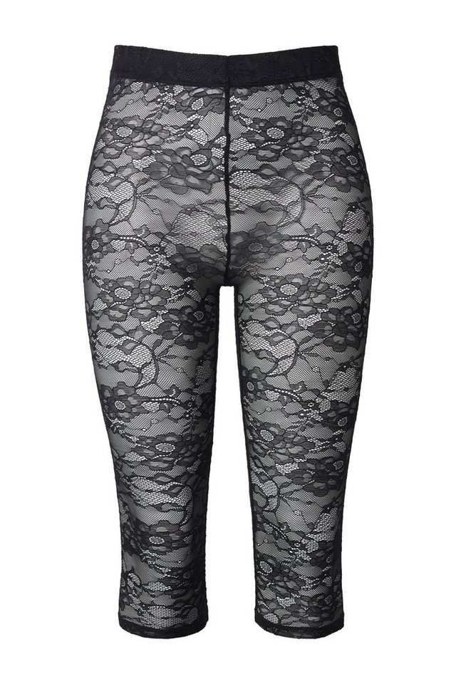 Ulla Popken Feinstrumpfhose Strumpf-Capri Spitze Oberschenkel-Schutz – Bild 2 von 4