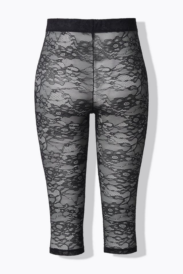Ulla Popken Feinstrumpfhose Strumpf-Capri Spitze Oberschenkel-Schutz – Bild 4 von 4