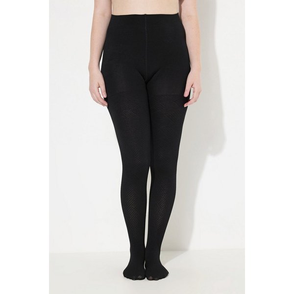 Ulla Popken Feinstrumpfhose Thermo-Strumpfhose Muster Thermofleece