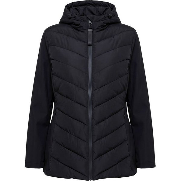 Ulla Popken Funktionsjacke HYPRAR Hybrid-Jacke Materialmix wasserabweisend