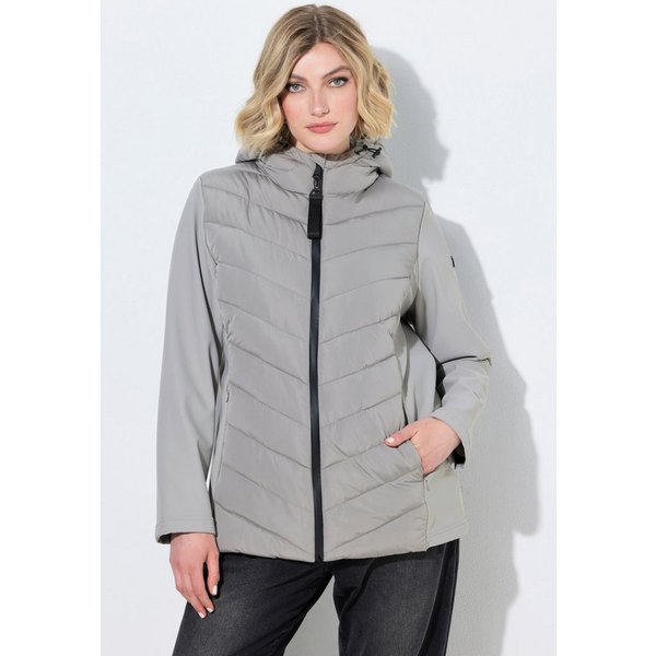 Ulla Popken Funktionsjacke HYPRAR Hybrid-Jacke Materialmix wasserabweisend