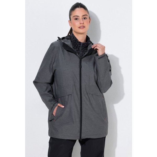 Ulla Popken Funktionsjacke HYPRAR ZipIn-Funktionsjacke wasserdicht Kapuze