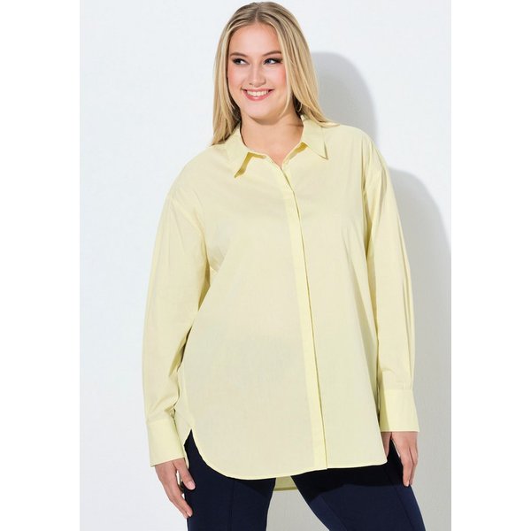Ulla Popken Hemdbluse Hemdbluse oversized Hemdkragen Langarm