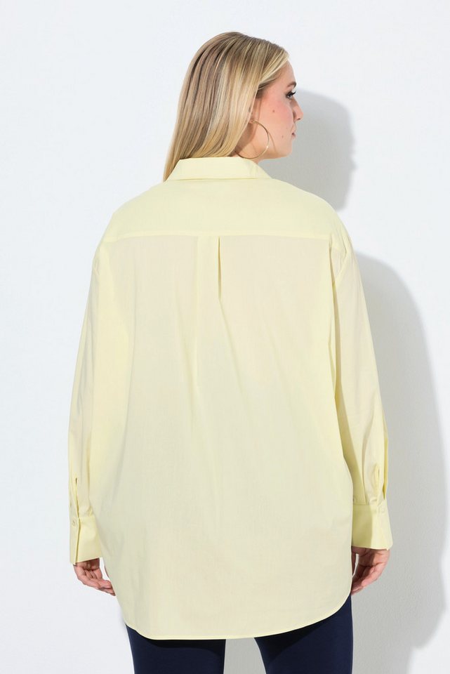 Ulla Popken Hemdbluse Hemdbluse oversized Hemdkragen Langarm – Bild 3 von 4