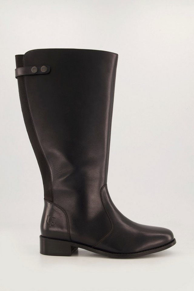 Ulla Popken Lederstiefel XL-Schaft Elastikeinsatz Weite H Stiefel – Bild 2 von 3