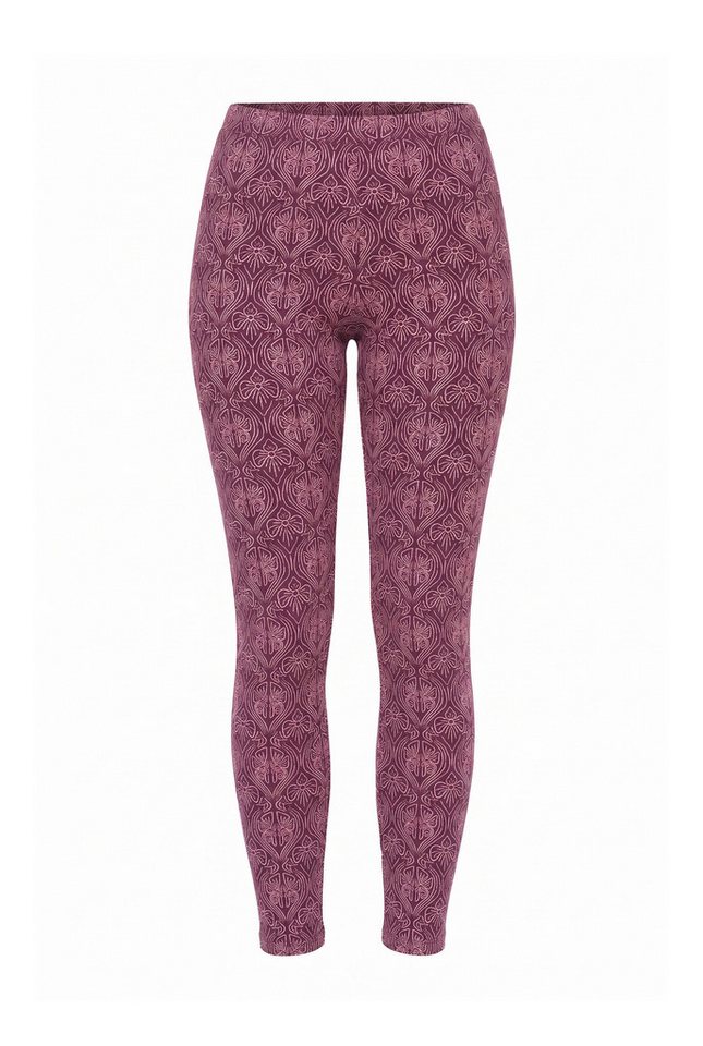 Ulla Popken Leggings Leggings Blüten Elastikbund Stretch Biobaumwolle – Bild 2 von 4