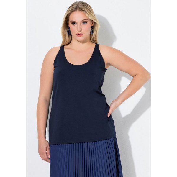 Ulla Popken Longtop Unterziehtop Slim Rundhalsausschnitt ärmellos