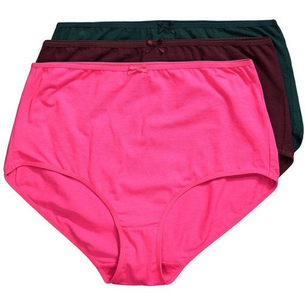 Ulla Popken Maxislip Maxislips 3er-Pack drei Farben