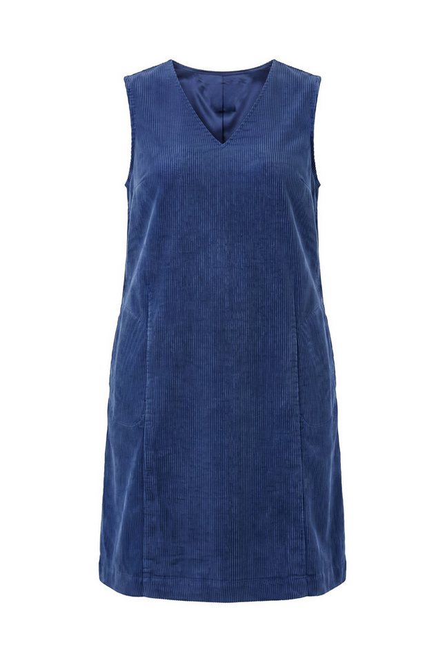Ulla Popken Midikleid Cordkleid V-Ausschnitt ärmellos Taschen – Bild 2 von 4
