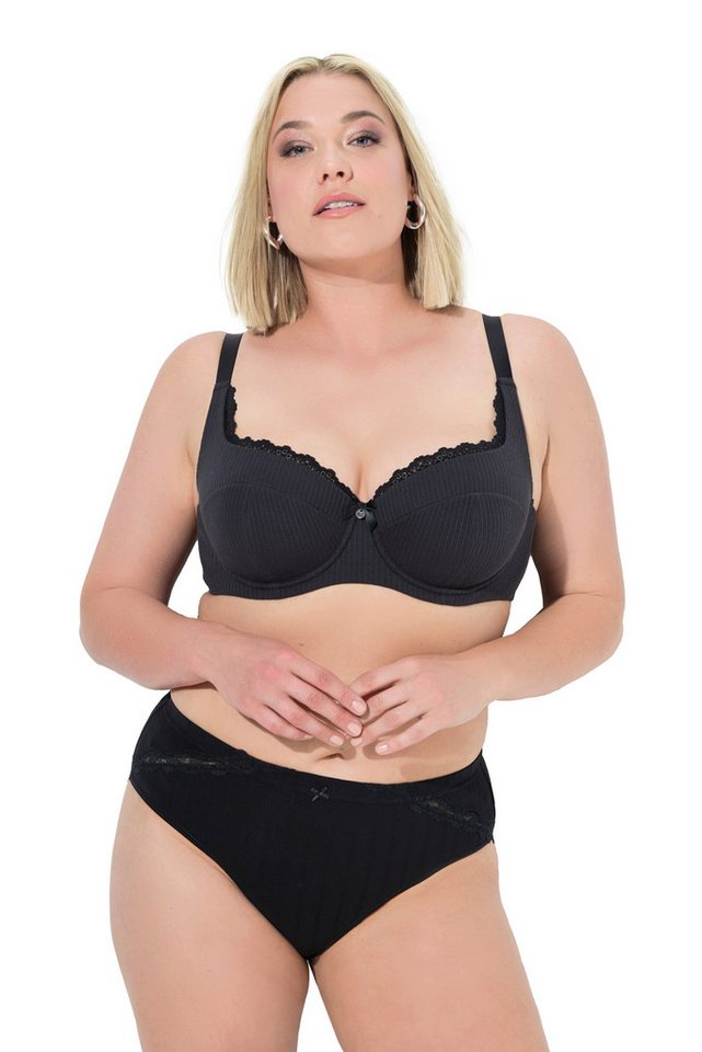 Ulla Popken Midislip Midislips 4er-Pack Ajourjersey Spitze – Bild 2 von 4