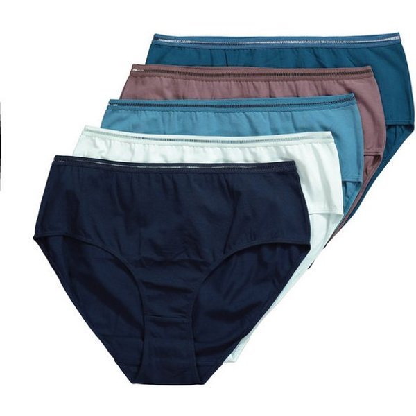 Ulla Popken Midislip Midislips 5er-Pack Häkelspitzen-Band