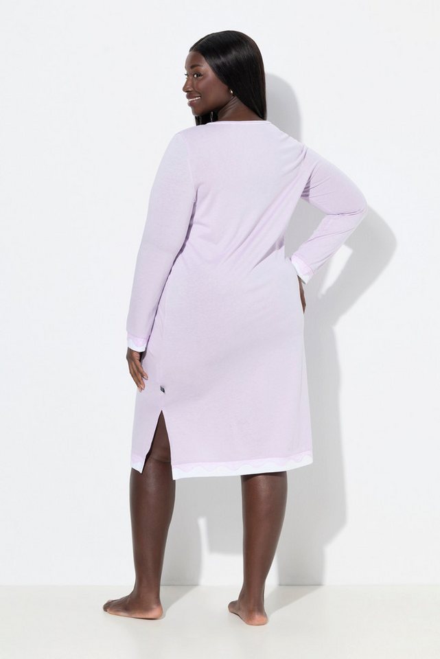 Ulla Popken Nachthemd Nachthemd Spitze oversized Rundhals Langarm – Bild 3 von 4