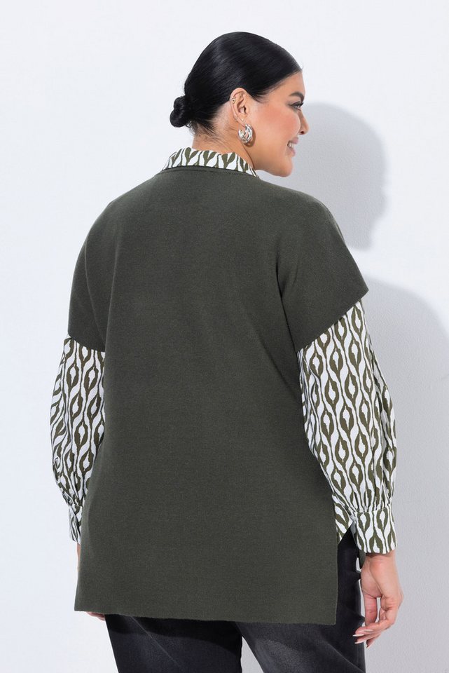 Ulla Popken Pullunder Pullunder Oversized Stehkragen ärmellos – Bild 3 von 4