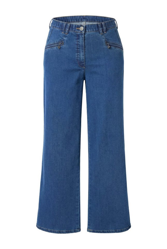 Ulla Popken Regular-fit-Jeans Jeans Mony weites Bein Reißverschlusstaschen Bestseller – Bild 2 von 4