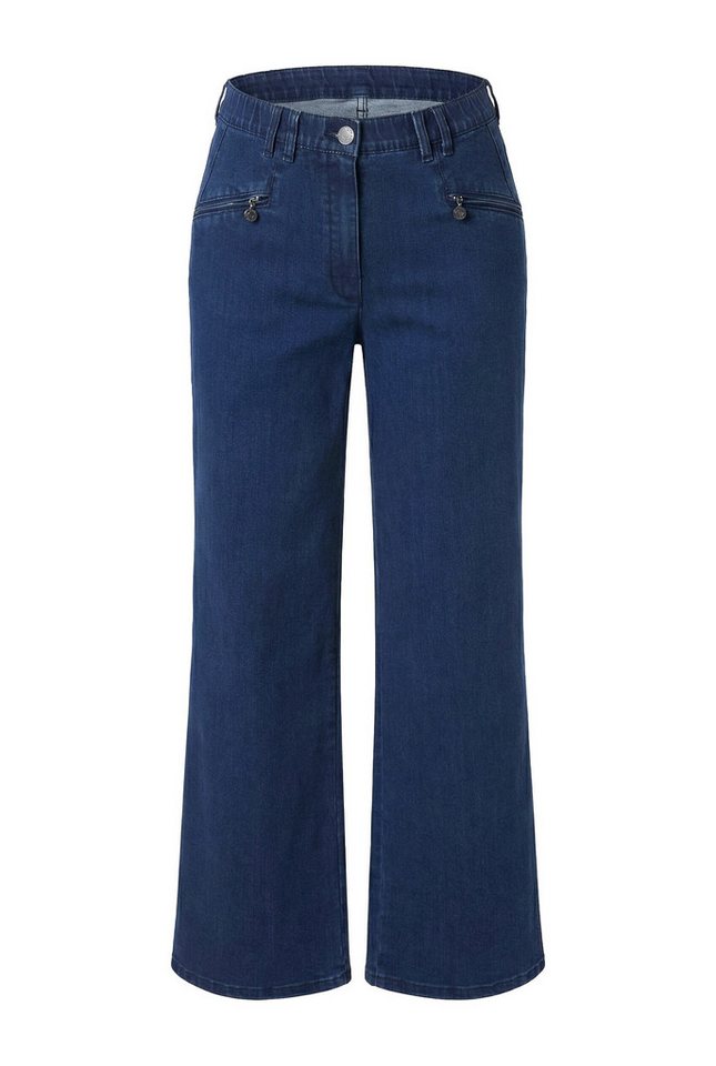Ulla Popken Regular-fit-Jeans Jeans Mony weites Bein Reißverschlusstaschen Bestseller – Bild 2 von 4