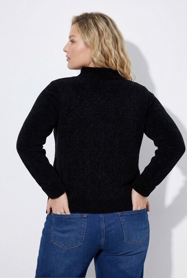 Ulla Popken Rollkragenpullover Pullover Chenille Rollkragen Langarm – Bild 3 von 4