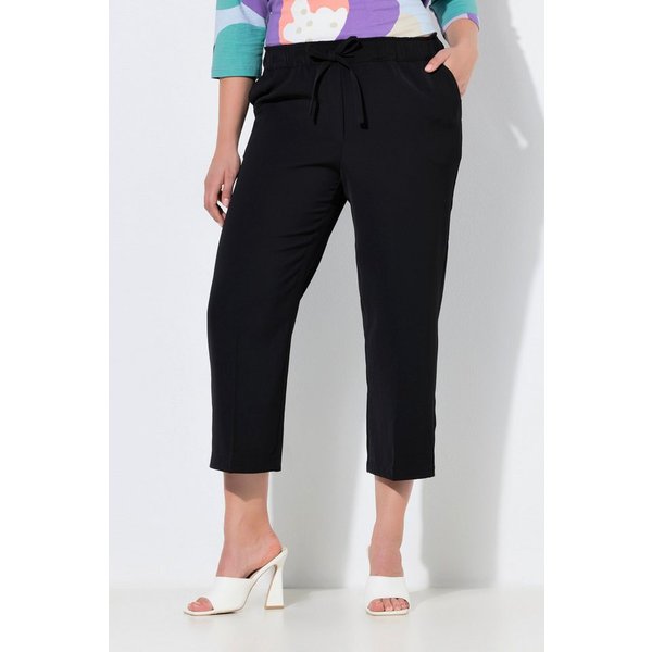Ulla Popken Schlupfhose 7/8-Hose Bügelfalten Elastikbund