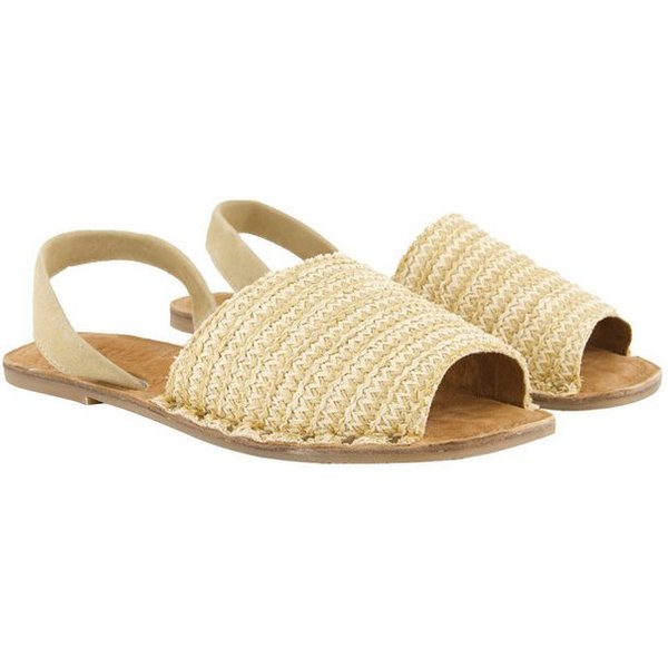 Ulla Popken Slingback-Sandale Raffia Suede Weite H Sandalette