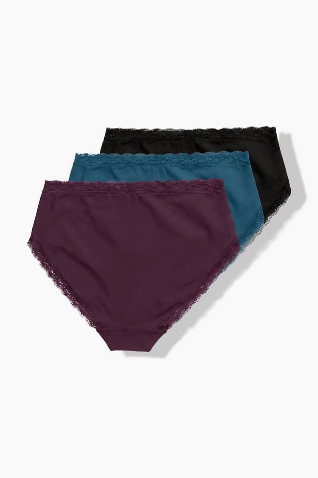 Ulla Popken Slip Midislips 3er-Pack Spitzenband – Bild 2 von 5