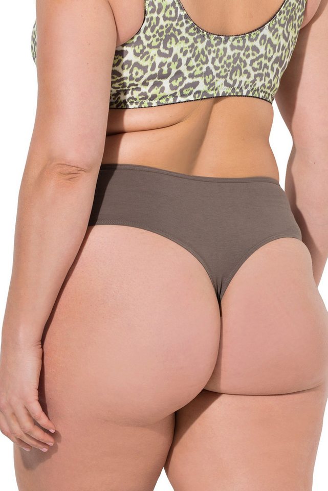 Ulla Popken Slip Strings 3er-Pack Leomuster/Blautöne – Bild 3 von 4