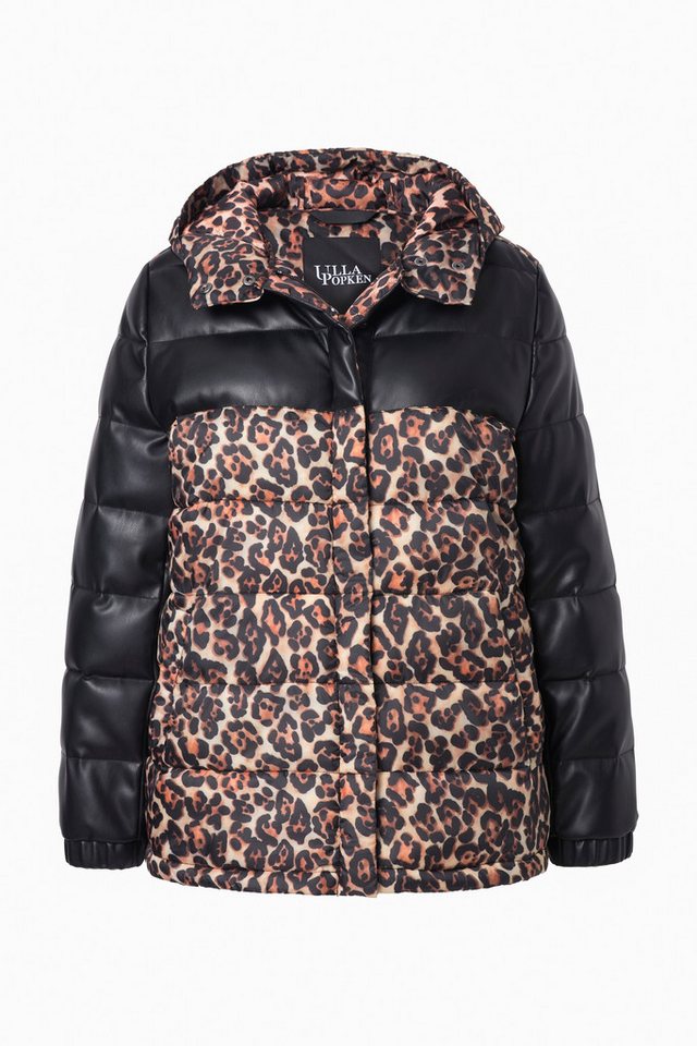 Ulla Popken Steppjacke HYPRAR Steppjacke Lederoptik/Leo recycelt – Bild 2 von 4